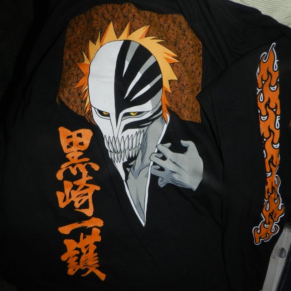 Bleach Ichigo Orange Flame 20th Anniversary Long Sleeve T-Shirt NEW/NWT - Picture 13 of 16